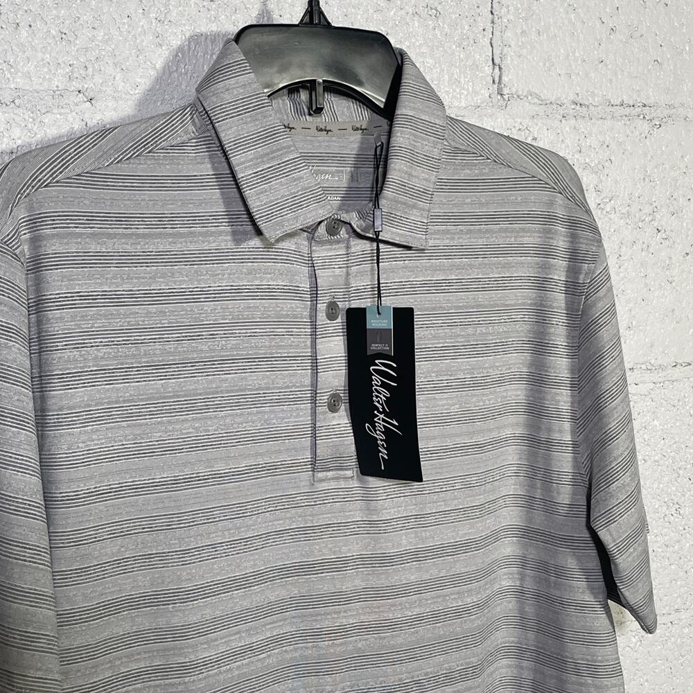 Walter Hagen Men's  performance 11 Golf Polo  grey/white small - Picture 4 of 8